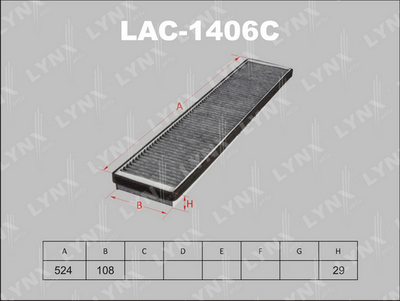 Фильтр салона угольный LYNXauto LAC1406C