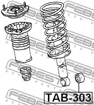 Сайлентблок амортизатора FEBEST TAB303