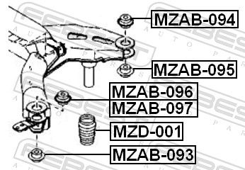 Отбойник амортизатора JIKIU RB25001