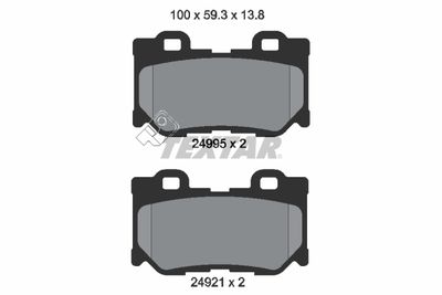 Колодки тормозные задние TEXTAR 2499501