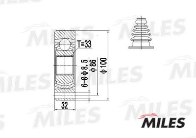 ШРУС внутренний Miles GA10034