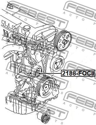 Ролик обводной комплект FEBEST 2188FOCII