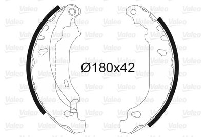 Колодки тормозные барабанные VALEO 562647
