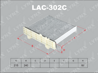 Фильтр салона угольный LYNXauto LAC302C