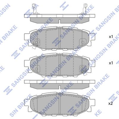 Колодки тормозные задние SANGSIN SP2118