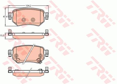 Колодки тормозные дисковые TRW GDB3632