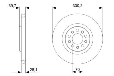 Диск тормозной передний BOSCH 0986479290