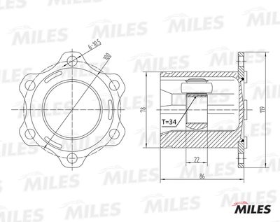 ШРУС внутренний Miles GA10008
