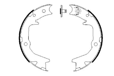Колодки тормозные барабанные BOSCH 0986487683