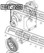 Ролик натяжной комплект FEBEST 1087J200