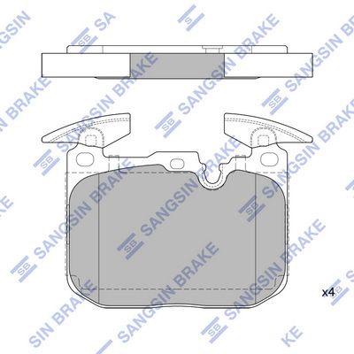 Колодки тормозные дисковые SANGSIN SP2402