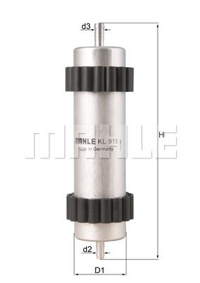 Фильтр топливный MAHLE KL915