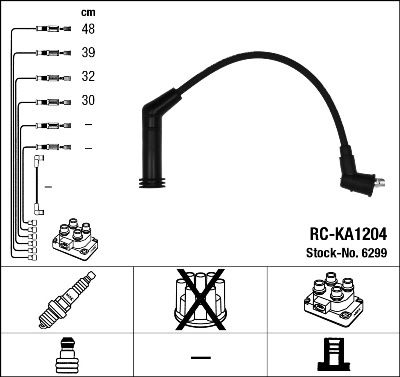 Комплект проводов высоковольтных NGK 6299