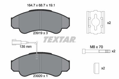 Колодки тормозные дисковые передние TEXTAR 2391901