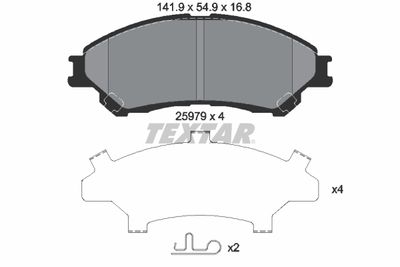 Колодки тормозные дисковые TEXTAR 2597901