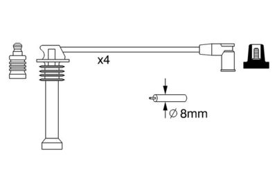 Комплект проводов высоковольтных BOSCH 0986357271