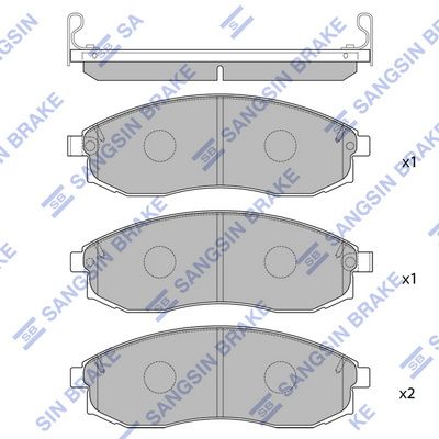 Колодки тормозные дисковые SANGSIN SP1256