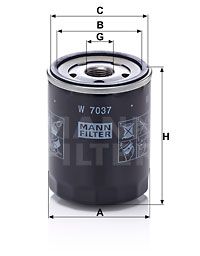 Фильтр масляный MANN-FILTER W7037