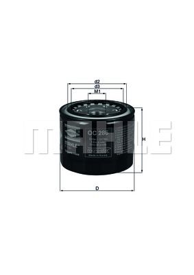 Фильтр масляный MAHLE OC286