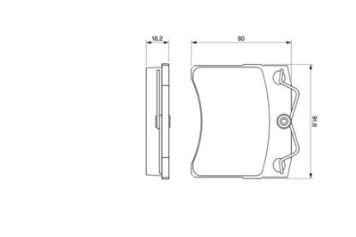 Комплект колодок для дискового тормоза BOSCH 0986460954