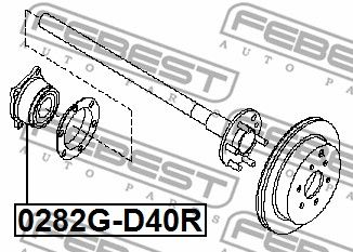 Ступица задняя FEBEST 0282GD40R