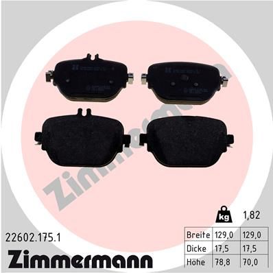 Колодки тормозные дисковые ZIMMERMANN 226021751