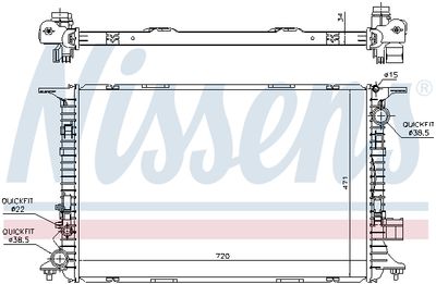 Радиатор системы охлаждения NISSENS 60326