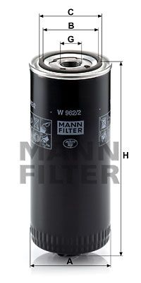 Фильтр масляный MANN-FILTER W9622