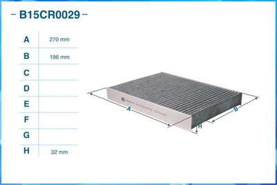 Фильтр салона угольный CWORKS B15CR0029