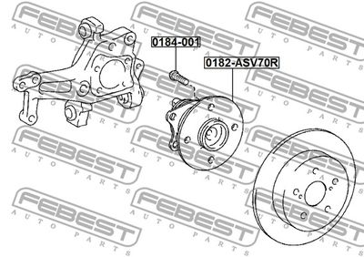 Ступица задняя FEBEST 0182ASV70R
