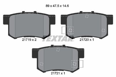 Колодки тормозные дисковые задние TEXTAR 2171901