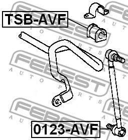 Тяга стабилизатора переднего FEBEST 0123AVF