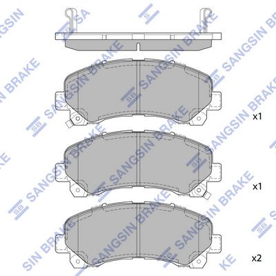 Колодки тормозные передние SANGSIN SP1409