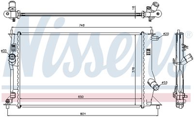 Радиатор системы охлаждения NISSENS 68503