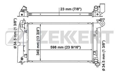 Радиатор охлаждения двигателя Zekkert MK1167