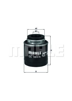 Фильтр масляный MAHLE OC5934