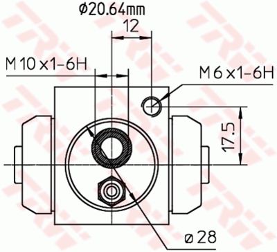 Цилиндр тормозной рабочий TRW BWF309