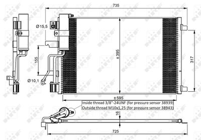 Радиатор кондиционера с осушителем NRF 35975