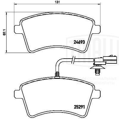Колодки тормозные передние TRIALLI PF4323