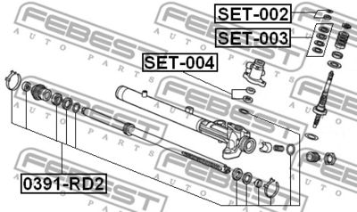 Ремкомплект рулевой рейки HONDA 06532S50003