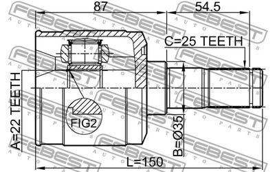 ШРУС внутренний FEBEST 1211ACCAT