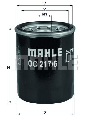 Фильтр масляный MAHLE OC2176