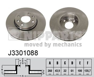 Диск тормозной NIPPARTS J3301088