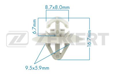Клипса крепежная Zekkert BE2134
