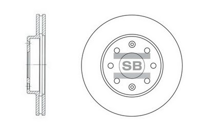 Диск тормозной передний SANGSIN SD3001