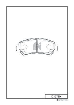 Колодки тормозные передние с антискрипной пластиной MK KASHIYAMA D1276H