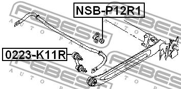 Втулка стабилизатора заднего FEBEST NSBP12R1