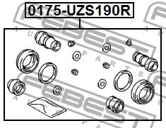 Ремкомплект тормозного суппорта заднего FEBEST 0175UZS190R