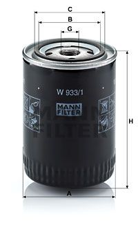 Фильтр масляный MANN-FILTER W9331