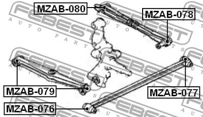Сайлентблок FEBEST MZAB079